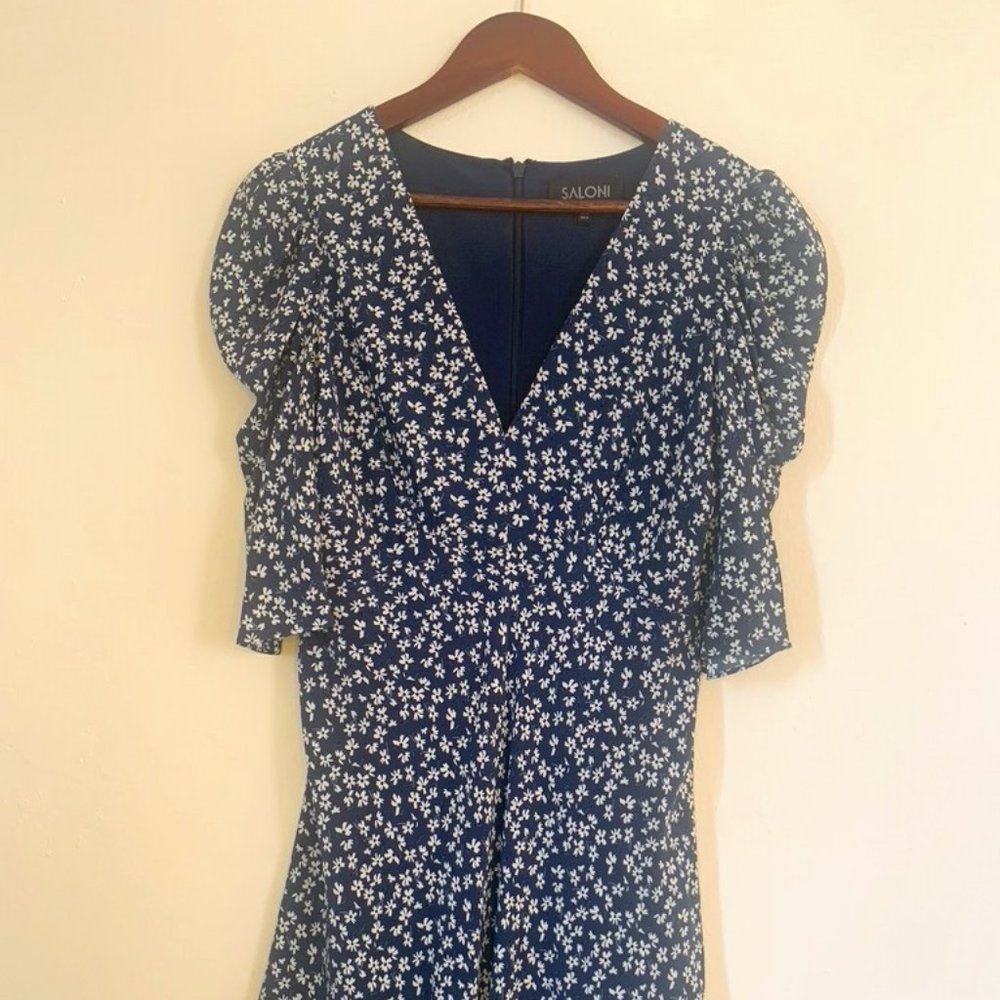 Saloni Chiffon Mini Dress - Size US 6 (Small)